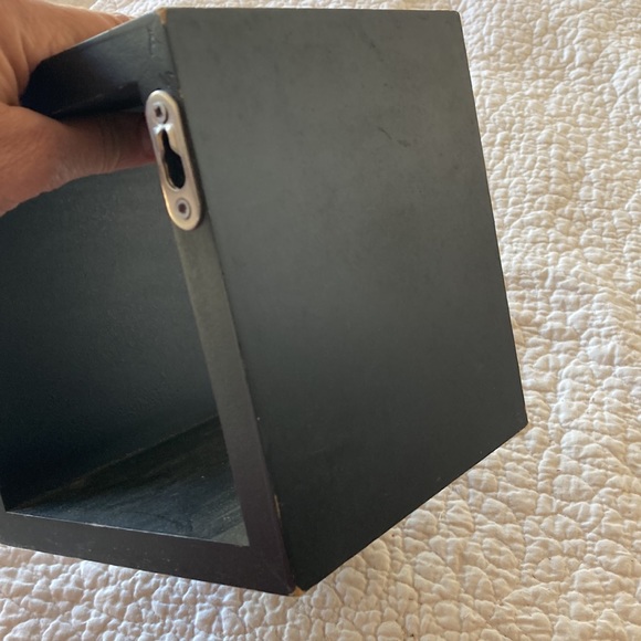 Pottery Barn black floating shelf. Six inches square. - Picture 4 of 5